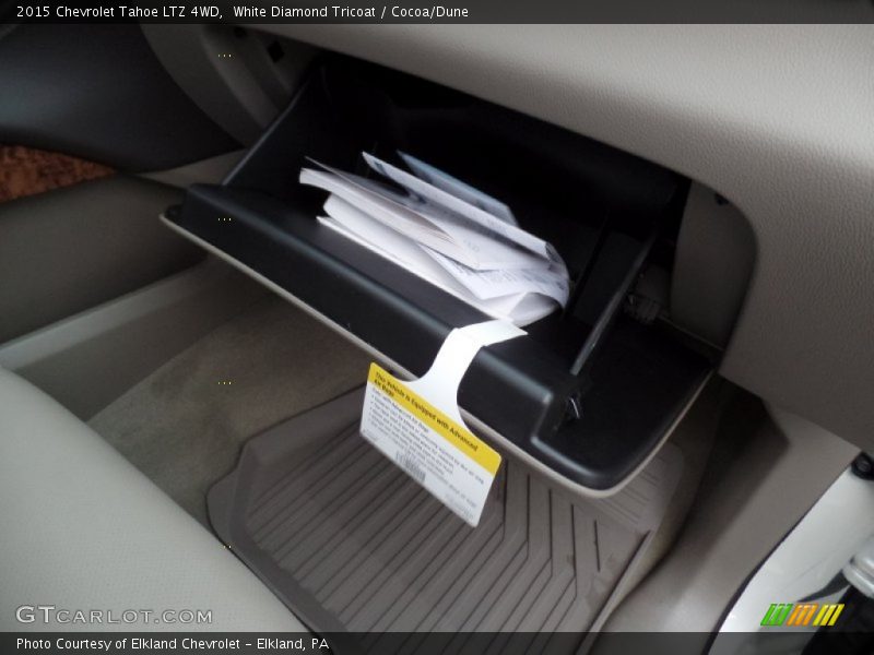 White Diamond Tricoat / Cocoa/Dune 2015 Chevrolet Tahoe LTZ 4WD