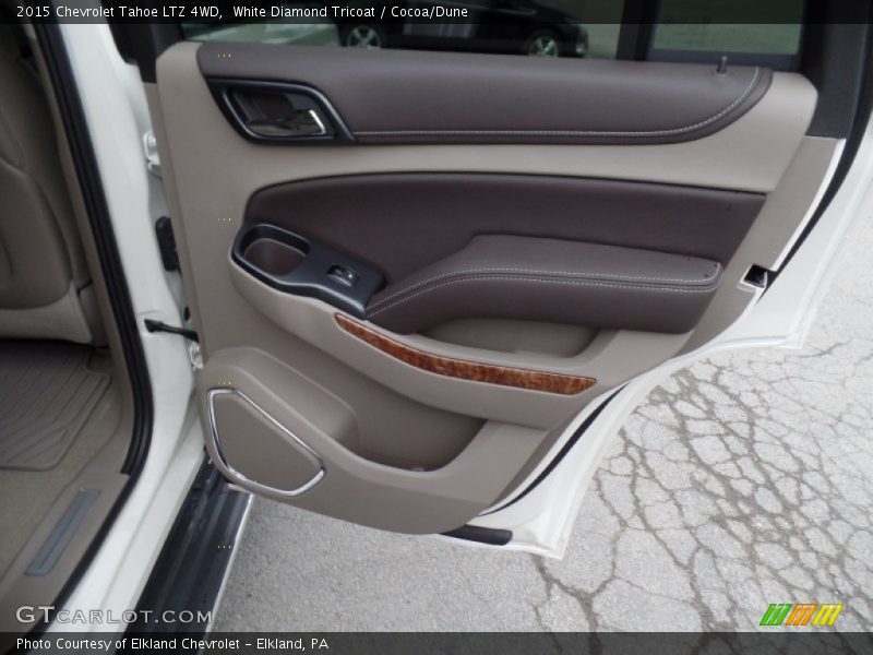 White Diamond Tricoat / Cocoa/Dune 2015 Chevrolet Tahoe LTZ 4WD