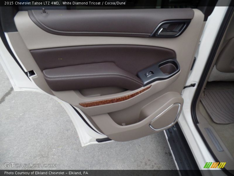 White Diamond Tricoat / Cocoa/Dune 2015 Chevrolet Tahoe LTZ 4WD