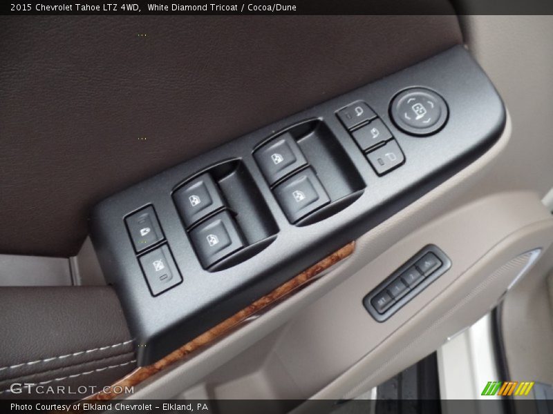 White Diamond Tricoat / Cocoa/Dune 2015 Chevrolet Tahoe LTZ 4WD