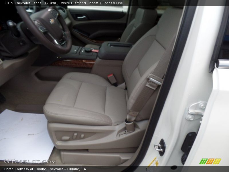 White Diamond Tricoat / Cocoa/Dune 2015 Chevrolet Tahoe LTZ 4WD