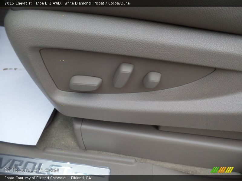 White Diamond Tricoat / Cocoa/Dune 2015 Chevrolet Tahoe LTZ 4WD