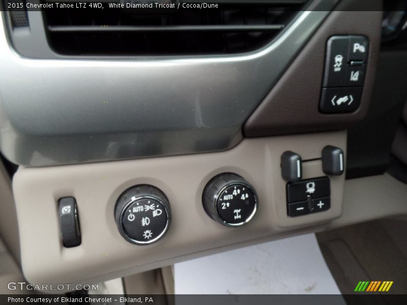White Diamond Tricoat / Cocoa/Dune 2015 Chevrolet Tahoe LTZ 4WD