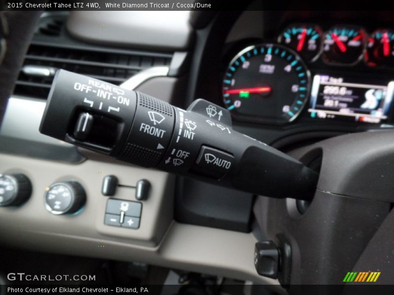 White Diamond Tricoat / Cocoa/Dune 2015 Chevrolet Tahoe LTZ 4WD