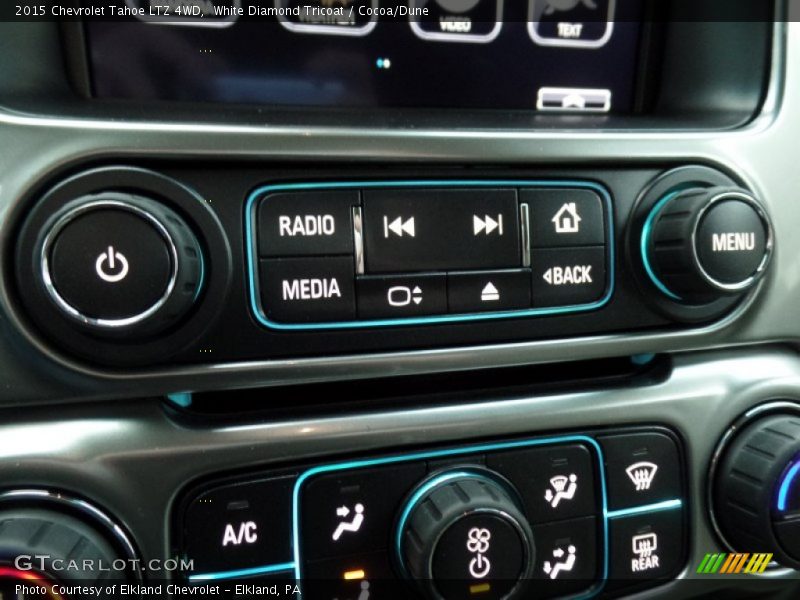 White Diamond Tricoat / Cocoa/Dune 2015 Chevrolet Tahoe LTZ 4WD