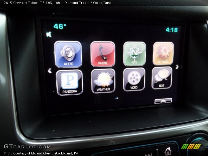 White Diamond Tricoat / Cocoa/Dune 2015 Chevrolet Tahoe LTZ 4WD