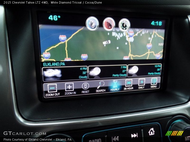 White Diamond Tricoat / Cocoa/Dune 2015 Chevrolet Tahoe LTZ 4WD