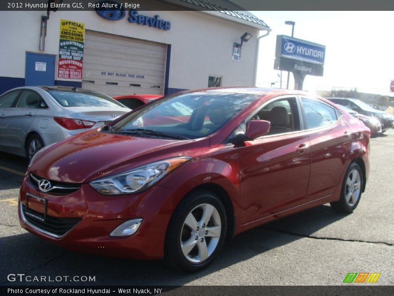 Red Allure / Beige 2012 Hyundai Elantra GLS
