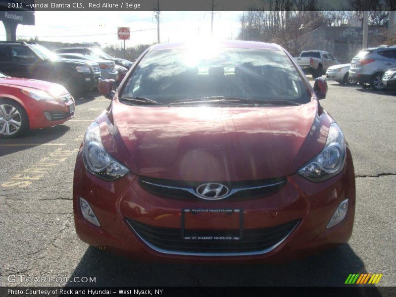 Red Allure / Beige 2012 Hyundai Elantra GLS