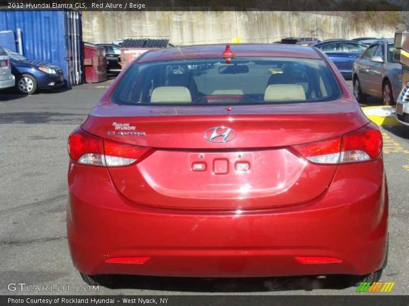 Red Allure / Beige 2012 Hyundai Elantra GLS