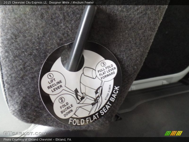 Designer White / Medium Pewter 2015 Chevrolet City Express LS