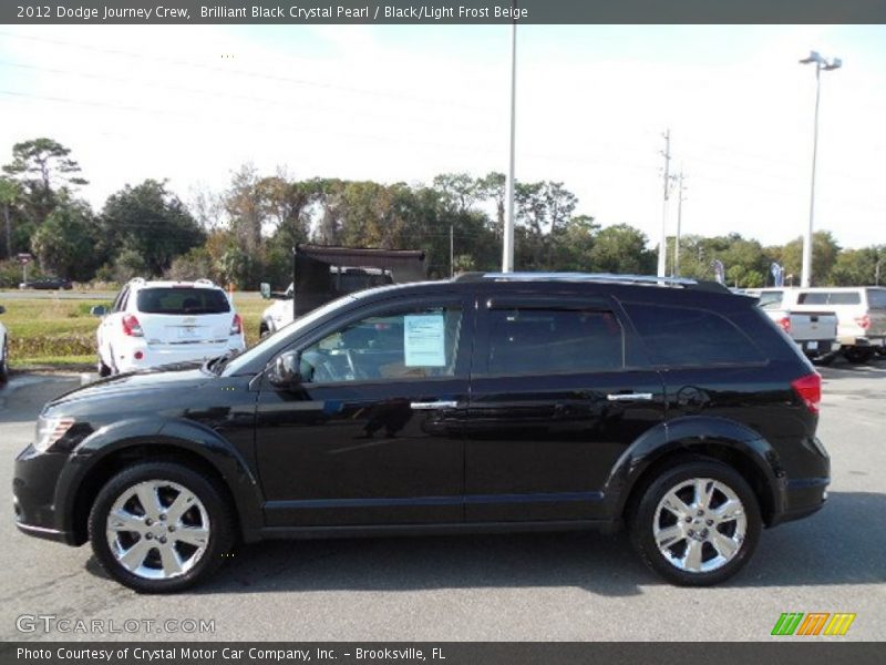 Brilliant Black Crystal Pearl / Black/Light Frost Beige 2012 Dodge Journey Crew