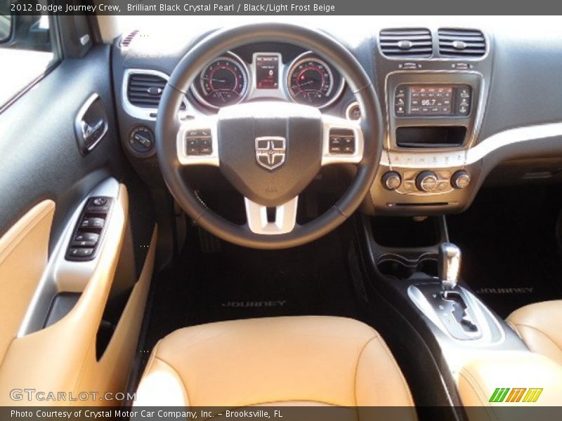 Brilliant Black Crystal Pearl / Black/Light Frost Beige 2012 Dodge Journey Crew