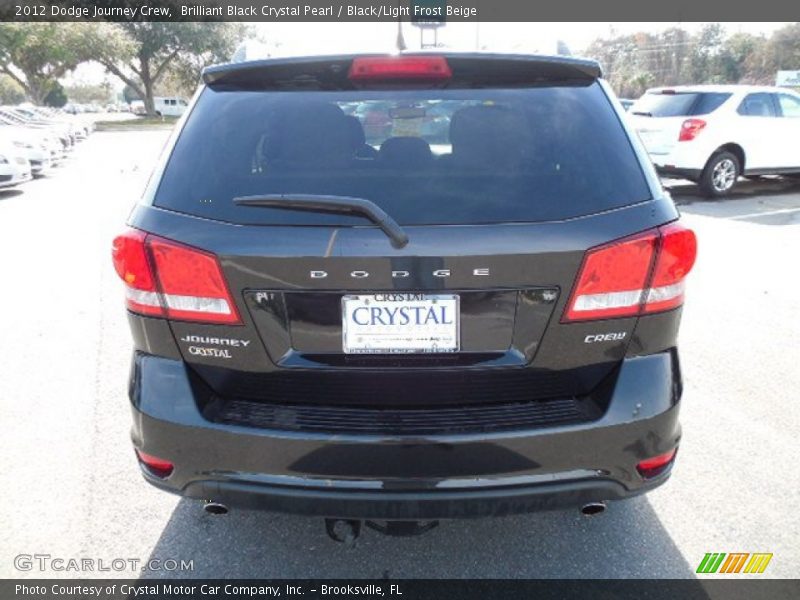 Brilliant Black Crystal Pearl / Black/Light Frost Beige 2012 Dodge Journey Crew
