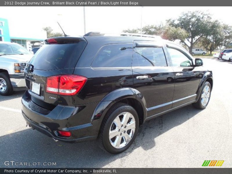 Brilliant Black Crystal Pearl / Black/Light Frost Beige 2012 Dodge Journey Crew