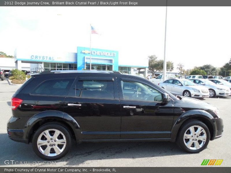 Brilliant Black Crystal Pearl / Black/Light Frost Beige 2012 Dodge Journey Crew