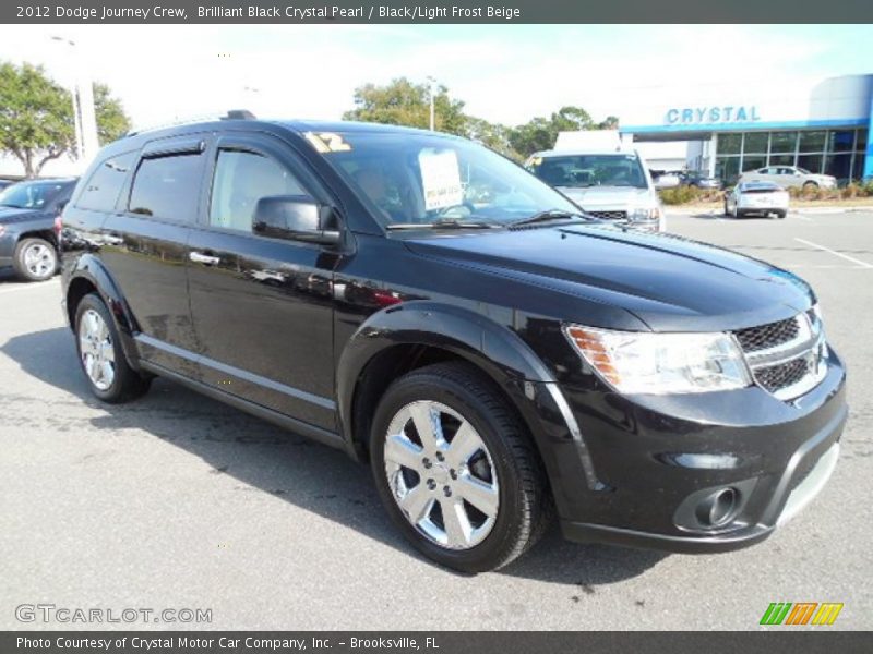 Brilliant Black Crystal Pearl / Black/Light Frost Beige 2012 Dodge Journey Crew