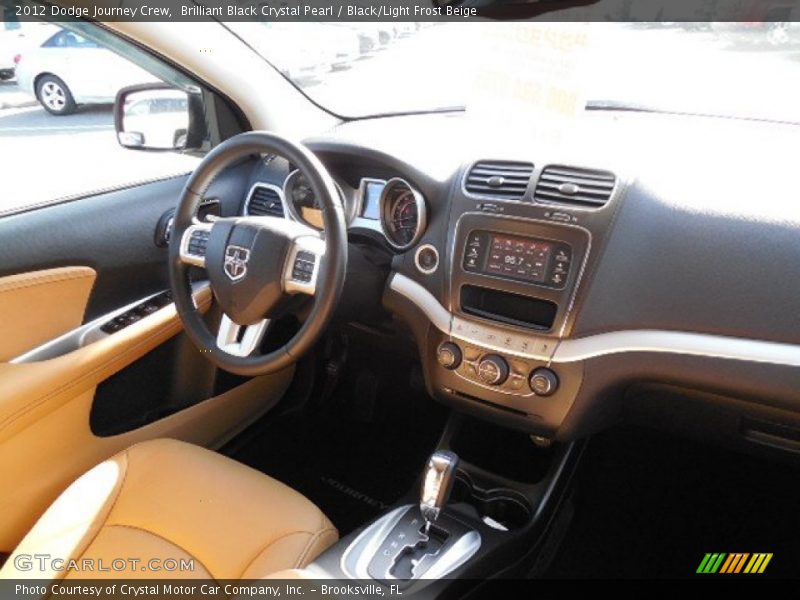 Brilliant Black Crystal Pearl / Black/Light Frost Beige 2012 Dodge Journey Crew