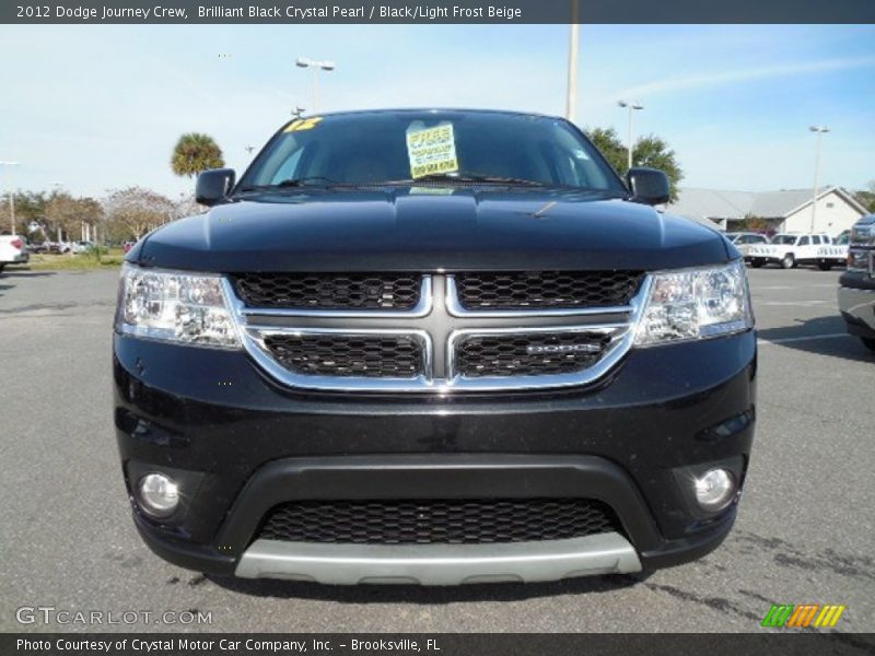 Brilliant Black Crystal Pearl / Black/Light Frost Beige 2012 Dodge Journey Crew