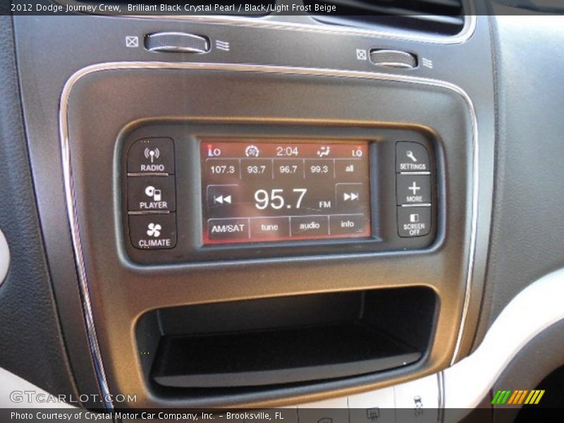 Brilliant Black Crystal Pearl / Black/Light Frost Beige 2012 Dodge Journey Crew