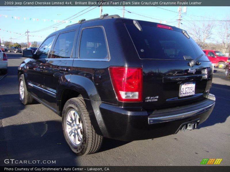 Brilliant Black Crystal Pearl / Dark Slate Gray/Light Graystone Royale Leather 2009 Jeep Grand Cherokee Limited 4x4