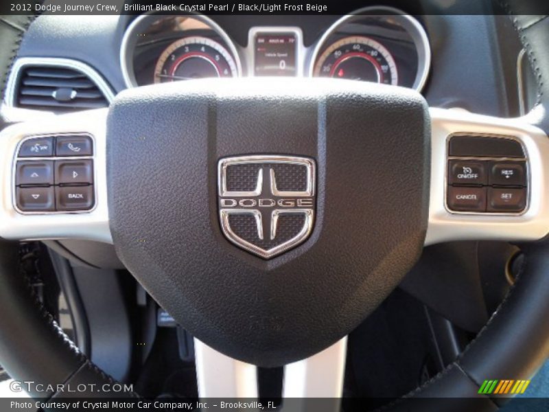 Brilliant Black Crystal Pearl / Black/Light Frost Beige 2012 Dodge Journey Crew