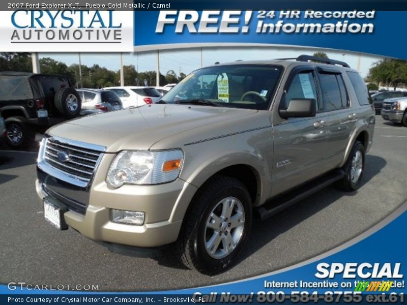 Pueblo Gold Metallic / Camel 2007 Ford Explorer XLT