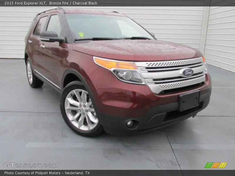 Bronze Fire / Charcoal Black 2015 Ford Explorer XLT