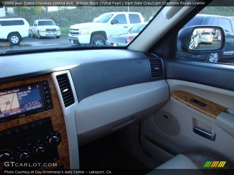 Brilliant Black Crystal Pearl / Dark Slate Gray/Light Graystone Royale Leather 2009 Jeep Grand Cherokee Limited 4x4