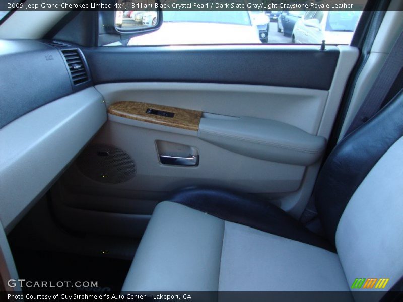 Brilliant Black Crystal Pearl / Dark Slate Gray/Light Graystone Royale Leather 2009 Jeep Grand Cherokee Limited 4x4