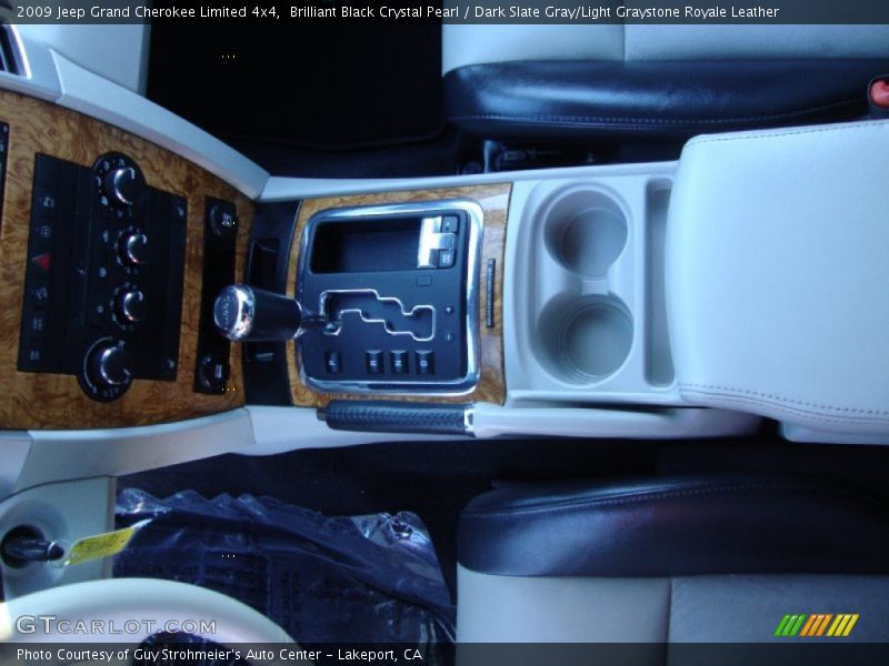 Brilliant Black Crystal Pearl / Dark Slate Gray/Light Graystone Royale Leather 2009 Jeep Grand Cherokee Limited 4x4