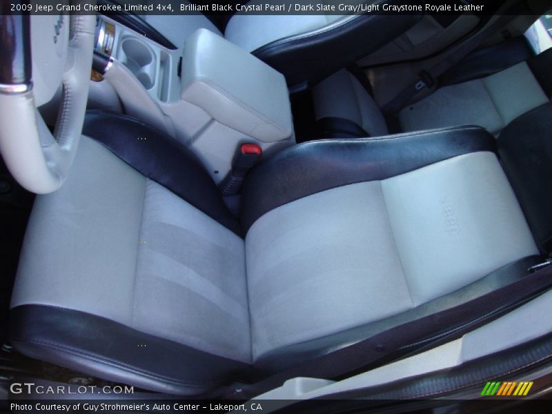 Brilliant Black Crystal Pearl / Dark Slate Gray/Light Graystone Royale Leather 2009 Jeep Grand Cherokee Limited 4x4