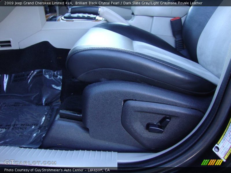 Brilliant Black Crystal Pearl / Dark Slate Gray/Light Graystone Royale Leather 2009 Jeep Grand Cherokee Limited 4x4