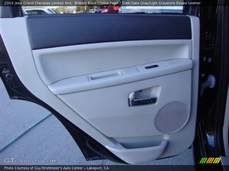 Brilliant Black Crystal Pearl / Dark Slate Gray/Light Graystone Royale Leather 2009 Jeep Grand Cherokee Limited 4x4