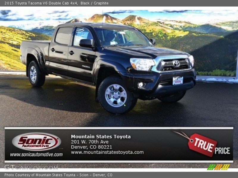 Black / Graphite 2015 Toyota Tacoma V6 Double Cab 4x4