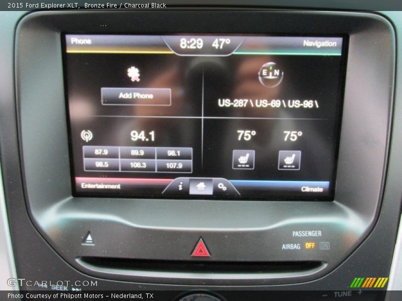 Bronze Fire / Charcoal Black 2015 Ford Explorer XLT