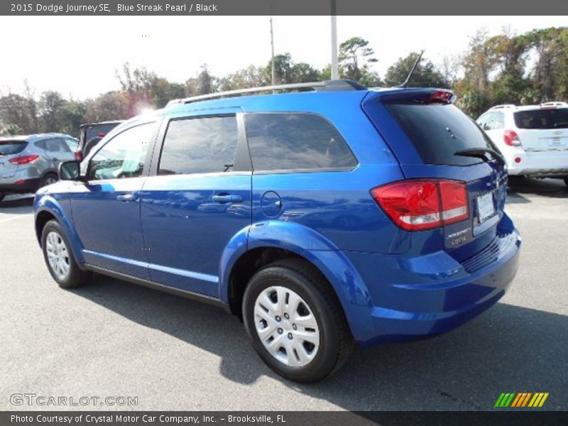 Blue Streak Pearl / Black 2015 Dodge Journey SE