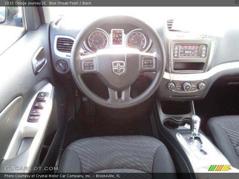 Blue Streak Pearl / Black 2015 Dodge Journey SE