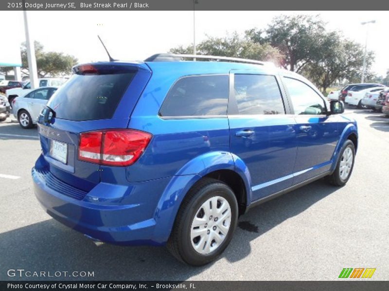 Blue Streak Pearl / Black 2015 Dodge Journey SE