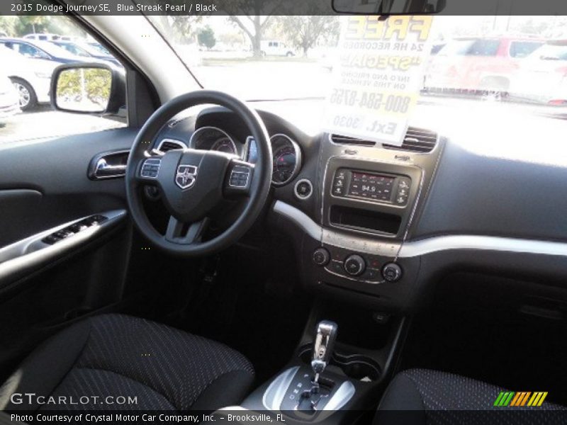 Blue Streak Pearl / Black 2015 Dodge Journey SE