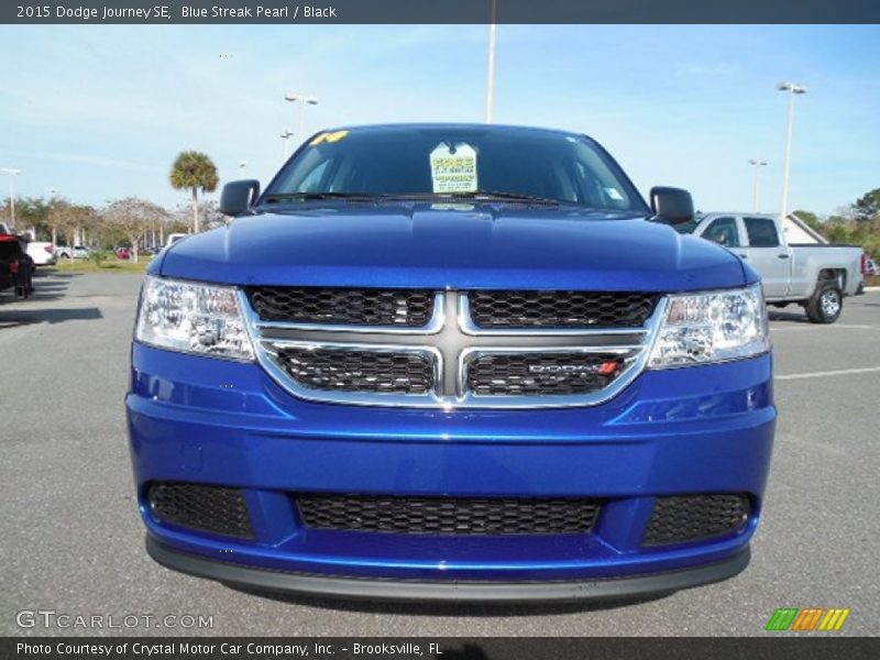 Blue Streak Pearl / Black 2015 Dodge Journey SE