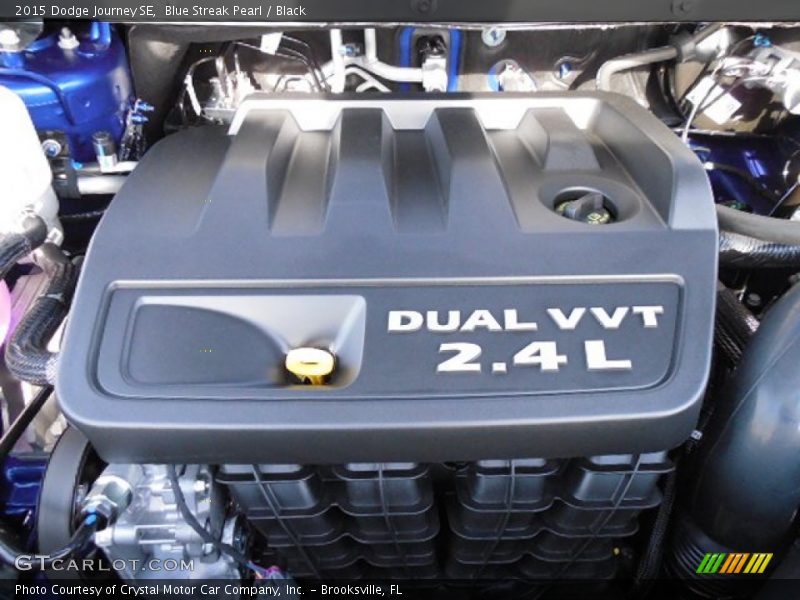 Blue Streak Pearl / Black 2015 Dodge Journey SE