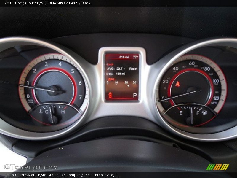 Blue Streak Pearl / Black 2015 Dodge Journey SE