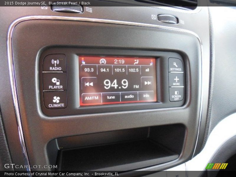 Blue Streak Pearl / Black 2015 Dodge Journey SE