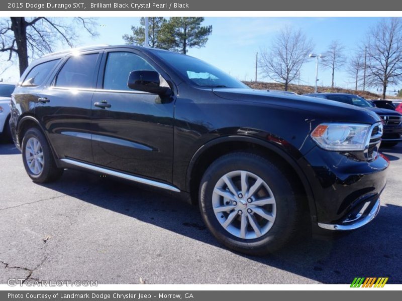 Brilliant Black Crystal Pearl / Black 2015 Dodge Durango SXT