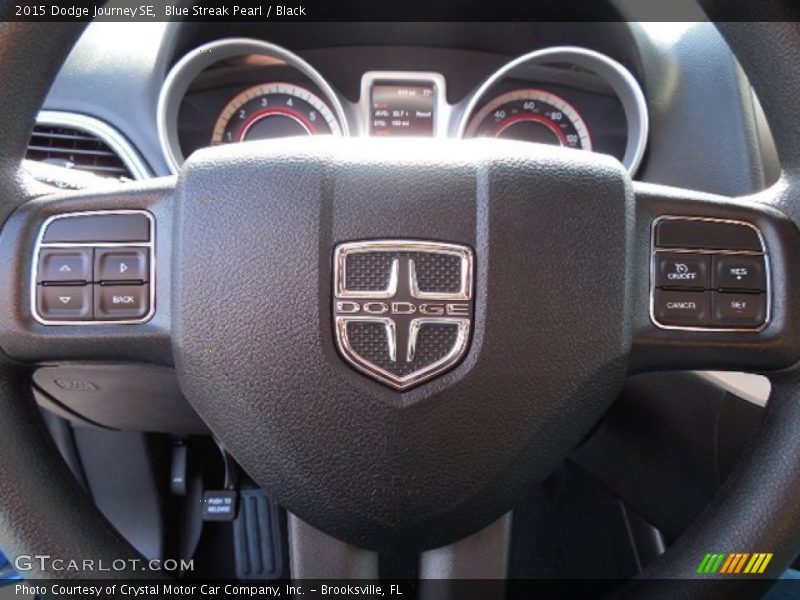 Blue Streak Pearl / Black 2015 Dodge Journey SE