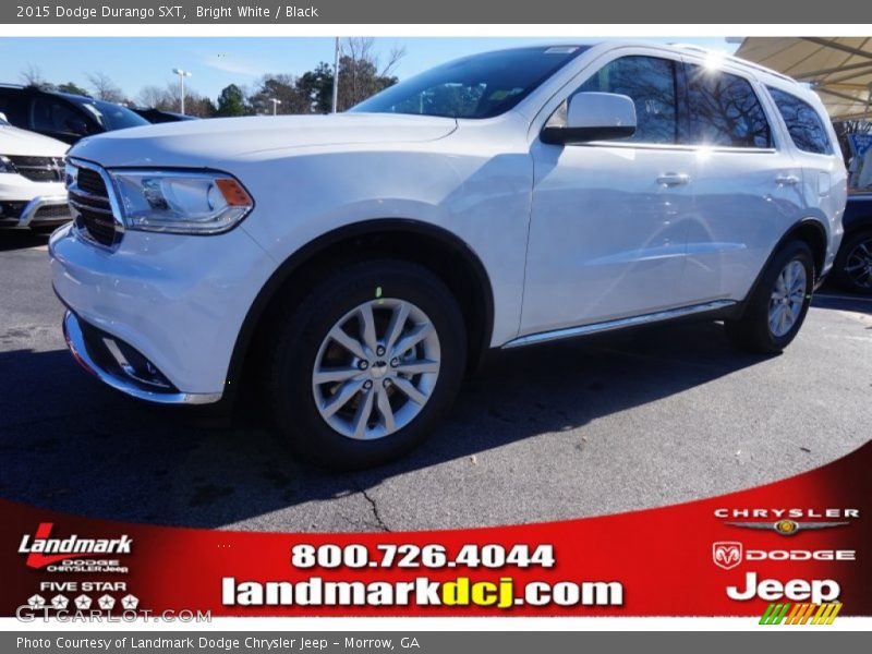 Bright White / Black 2015 Dodge Durango SXT