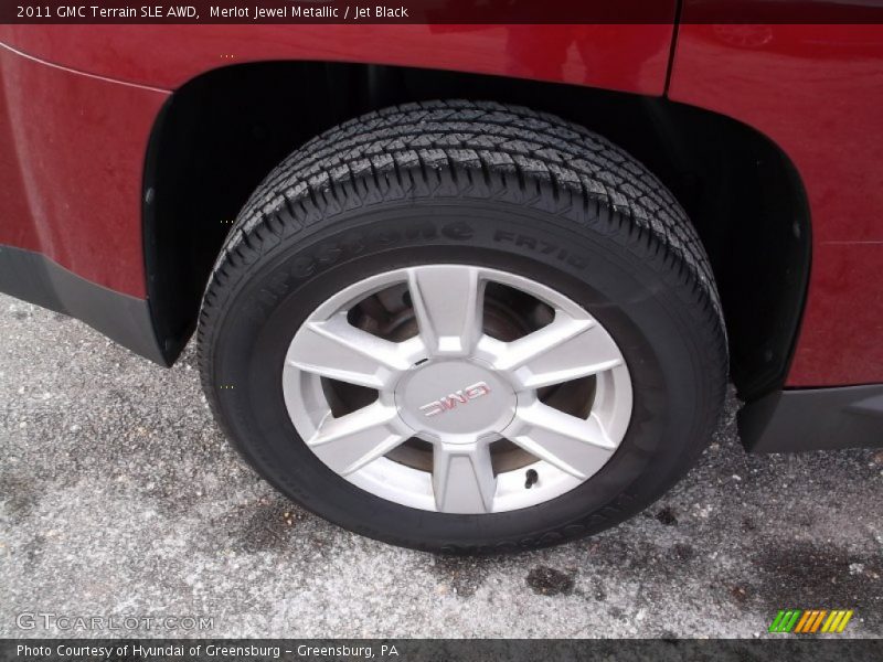 Merlot Jewel Metallic / Jet Black 2011 GMC Terrain SLE AWD