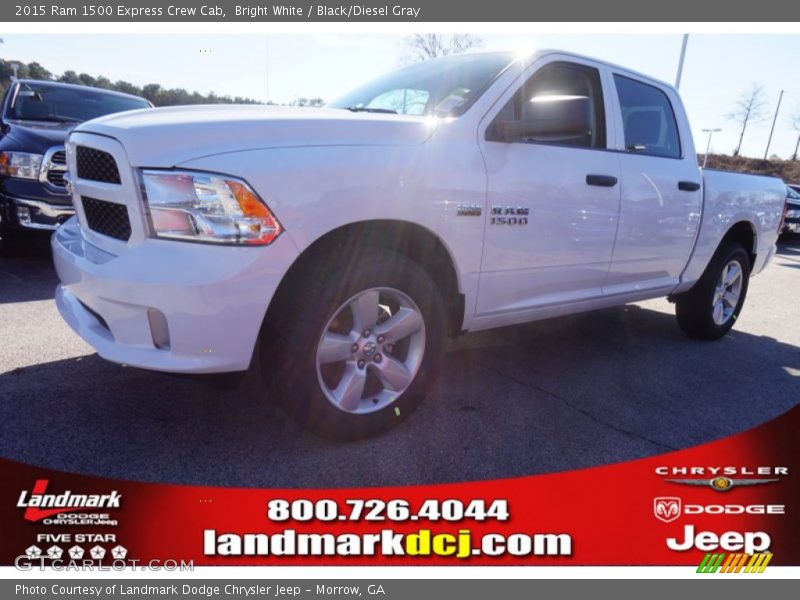 Bright White / Black/Diesel Gray 2015 Ram 1500 Express Crew Cab