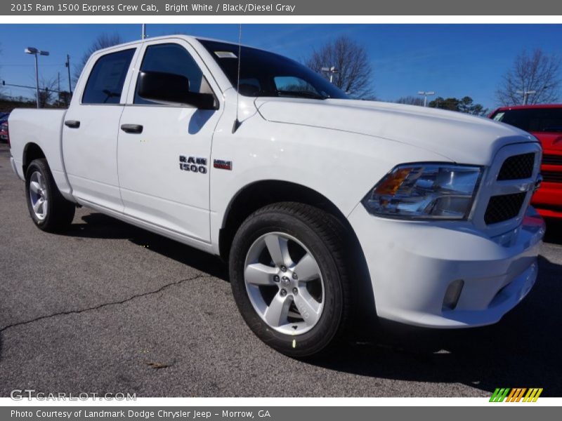 Bright White / Black/Diesel Gray 2015 Ram 1500 Express Crew Cab